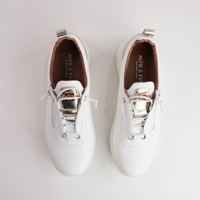 Tickler White Leather Sneakers