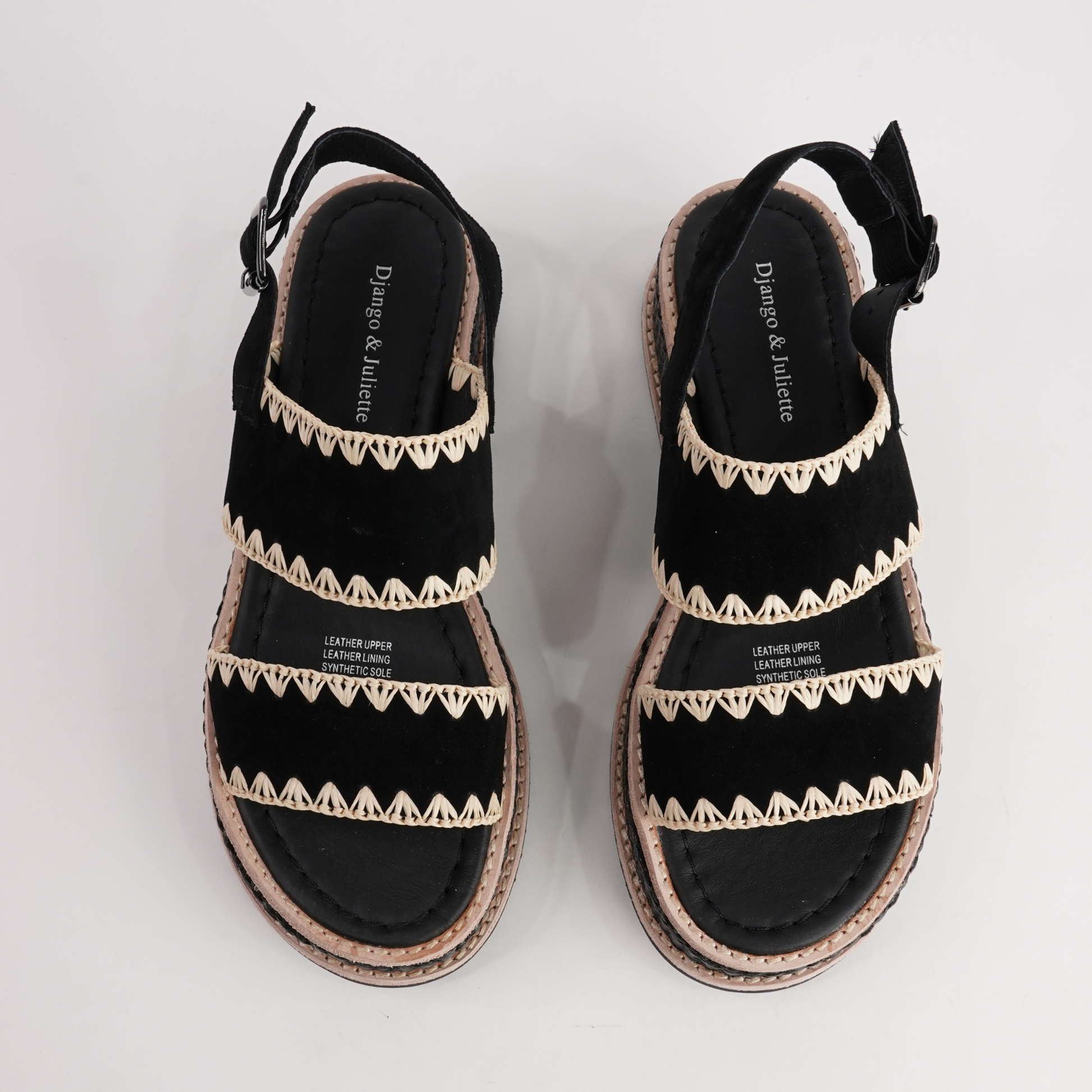 Vera Black Suede Sandals