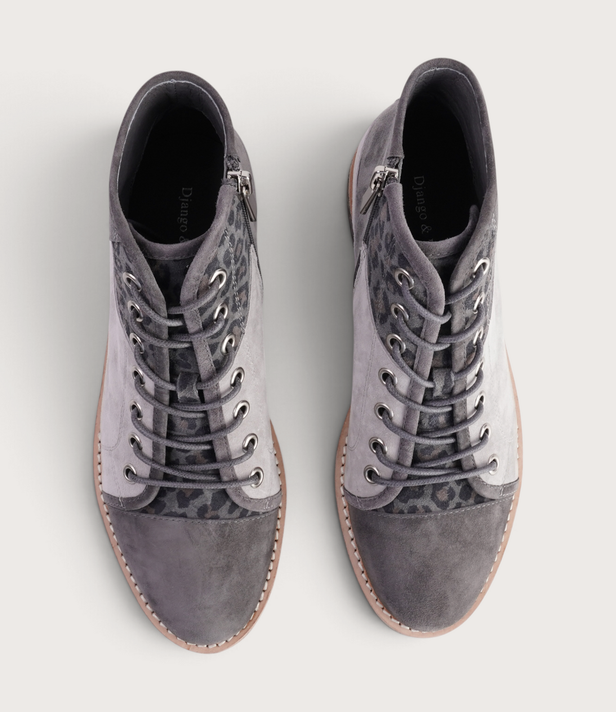Regine Charcoal Multi Leather Ankle Boots