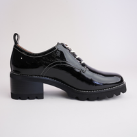 Daya Black Patent Leather Brogues