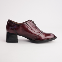 Elisa Wine Patent Leather Boots