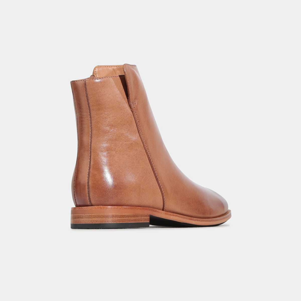 Pheonix Pecan Leather Ankle Boots - EOS FOOTWEAR | Shouz