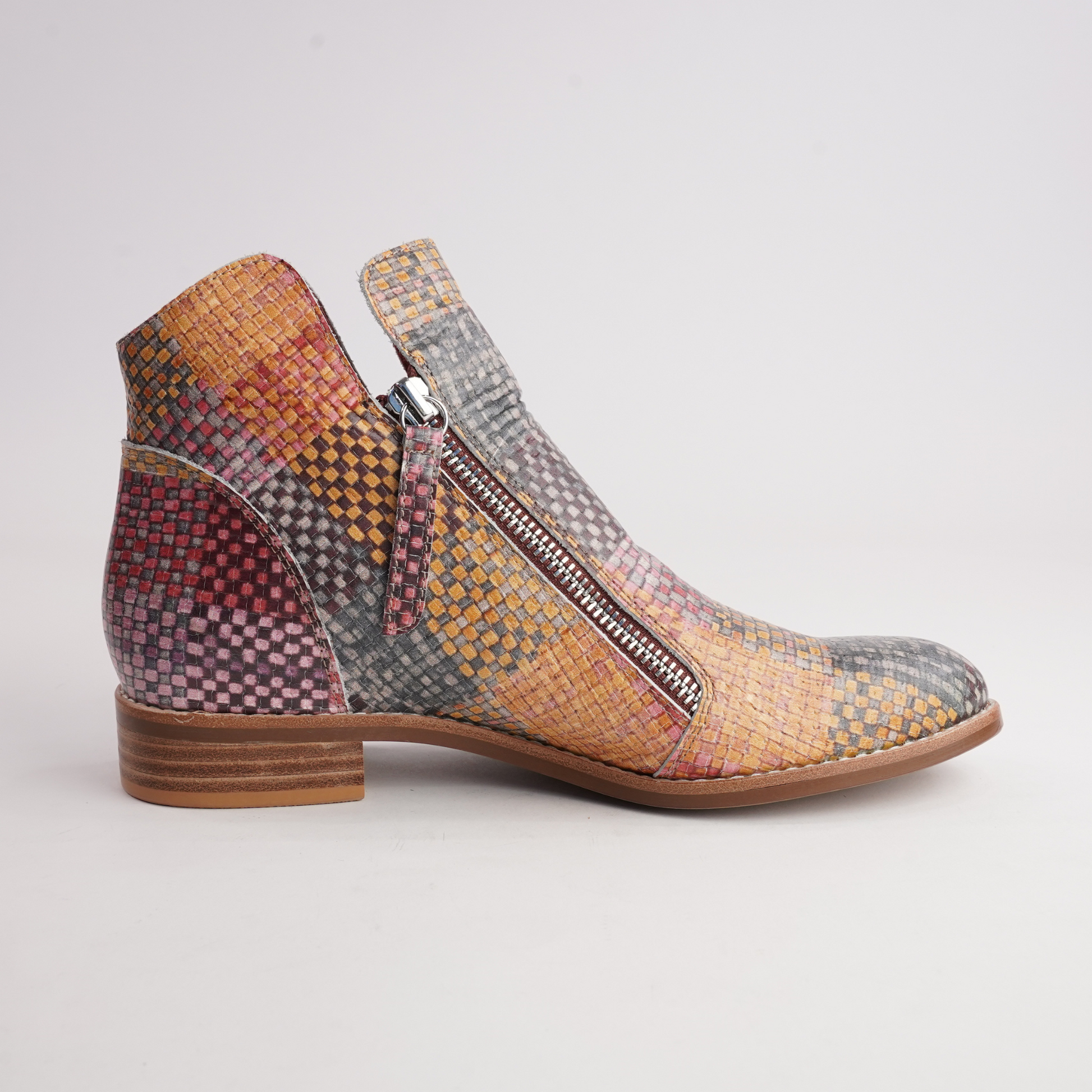 Norys Autumn Multi Leather Ankle Boots