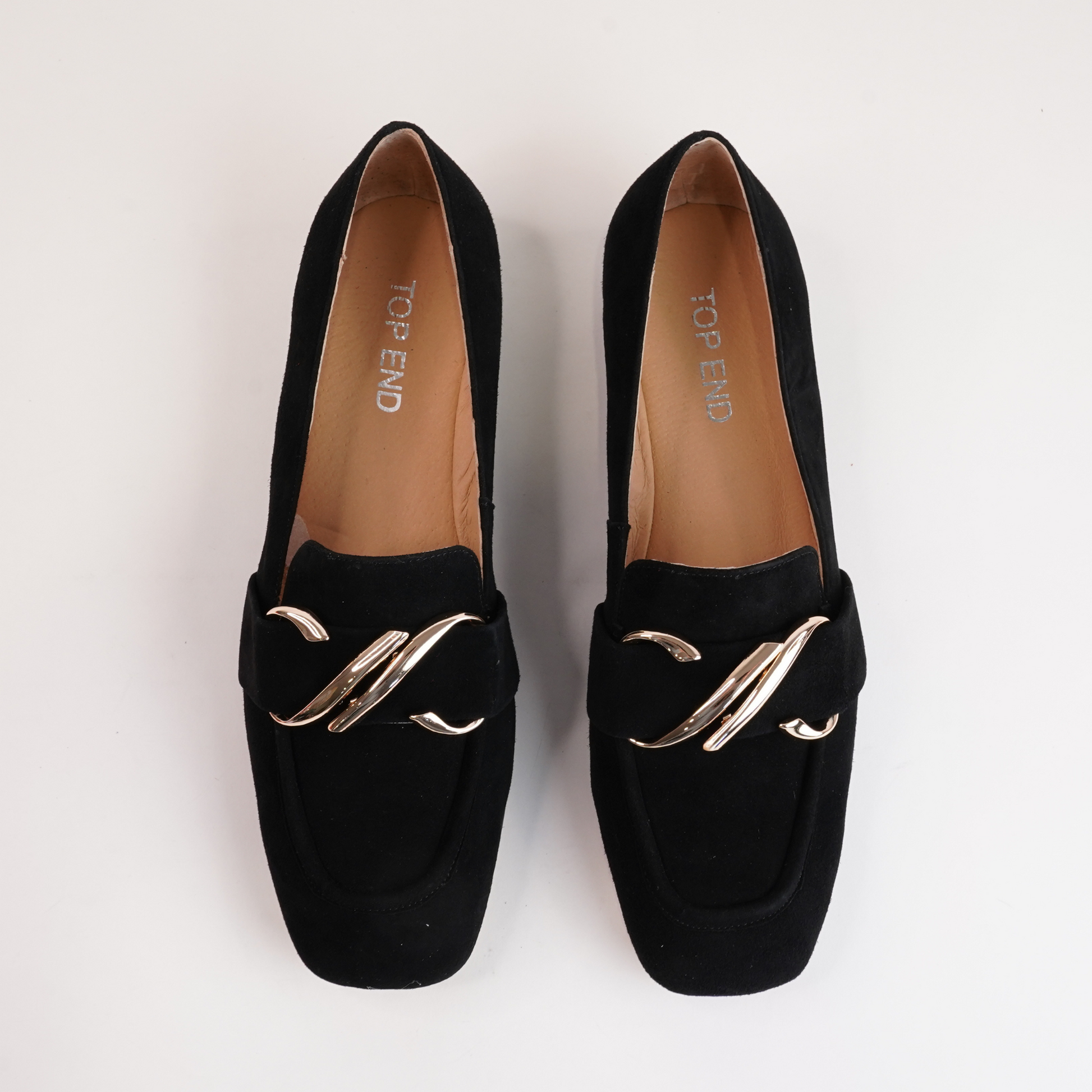 Paydie Black Suede Leather Loafers