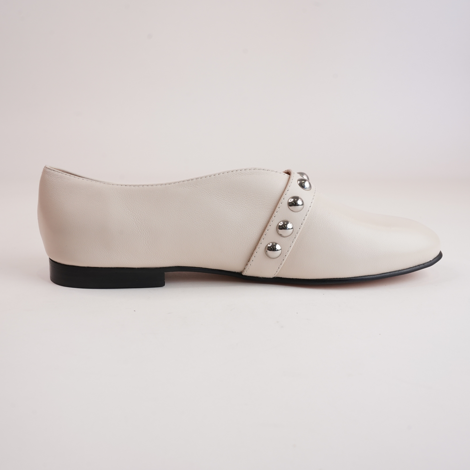Ultrah Cream Leather Flats