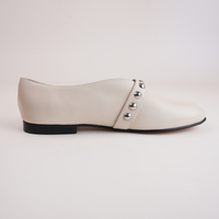 Ultrah Cream Leather Flats