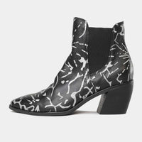 Jens Black & Silver Leather Ankle Boots, DJANGO & JULIETTE - Shouz