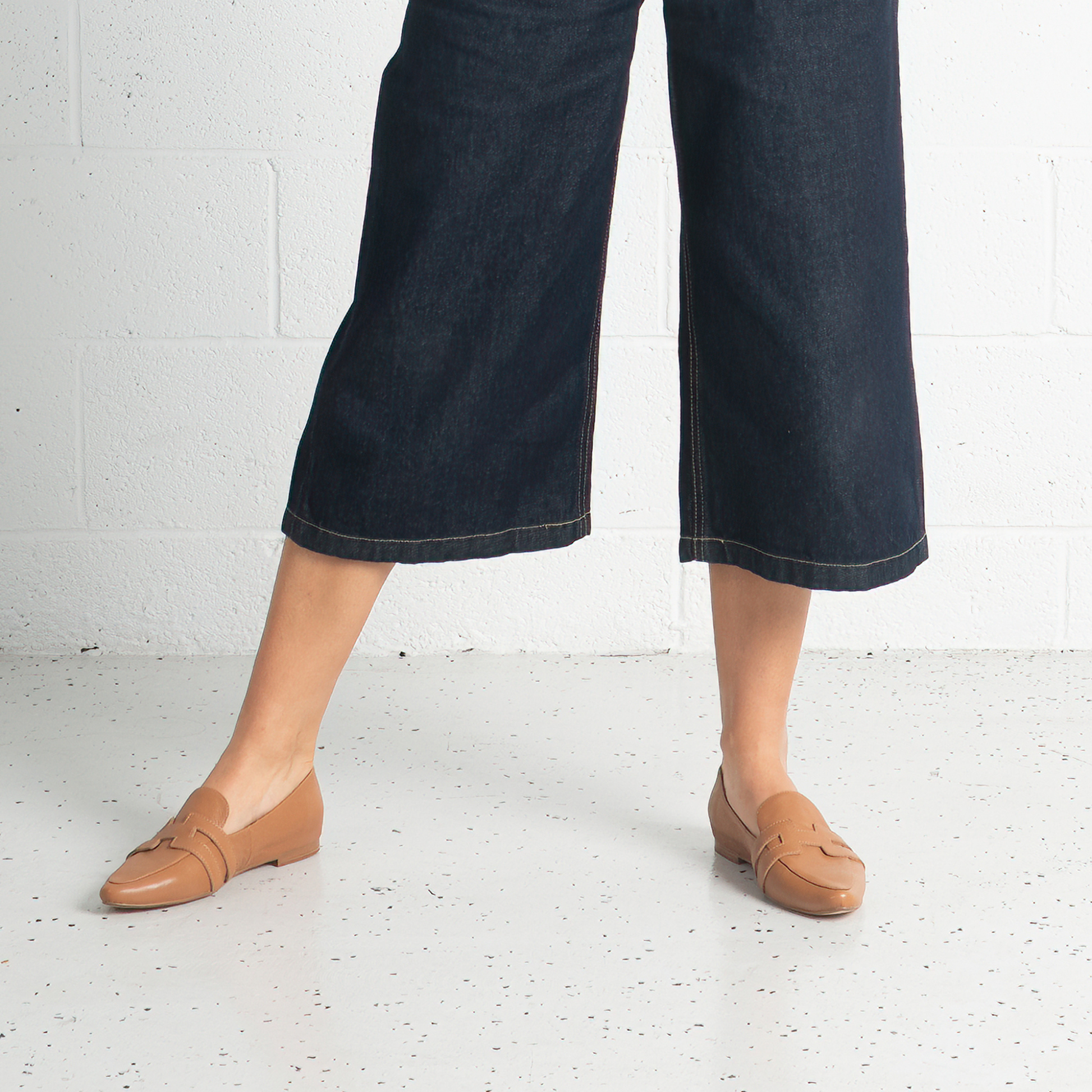 Salti Dark Tan Leather Loafers