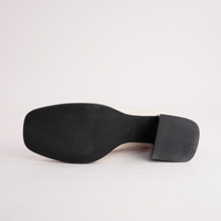 Bergen Bone/ Black Leather Heels