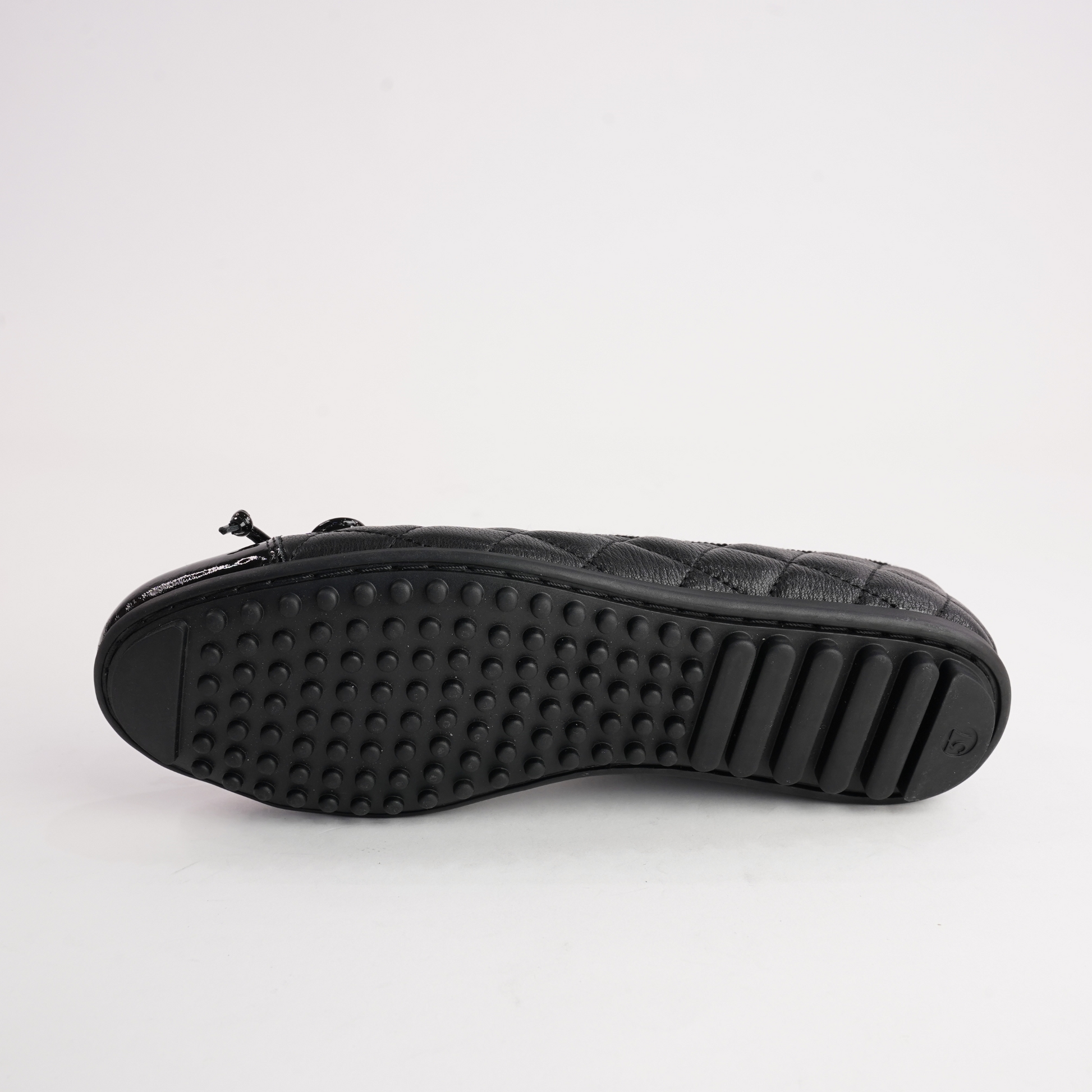 Bookie Black Patent/ Black Leather Ballet Flats