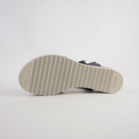 Ruth Denim Leather Sandals