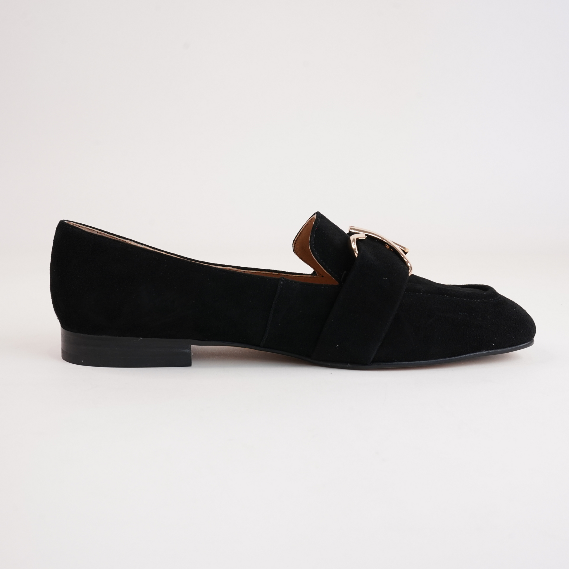 Paydie Black Suede Leather Loafers