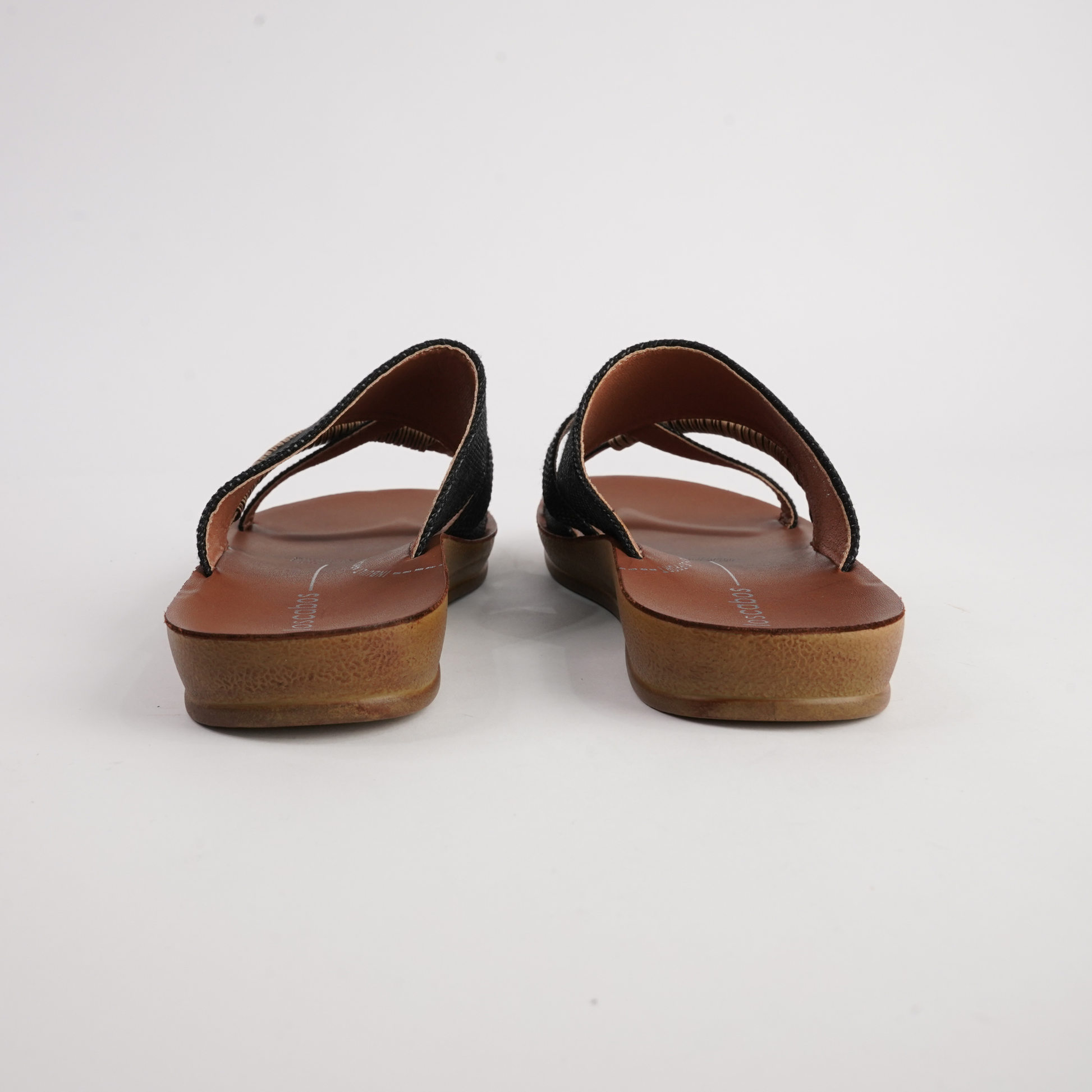 Bride Black Raffia Slides