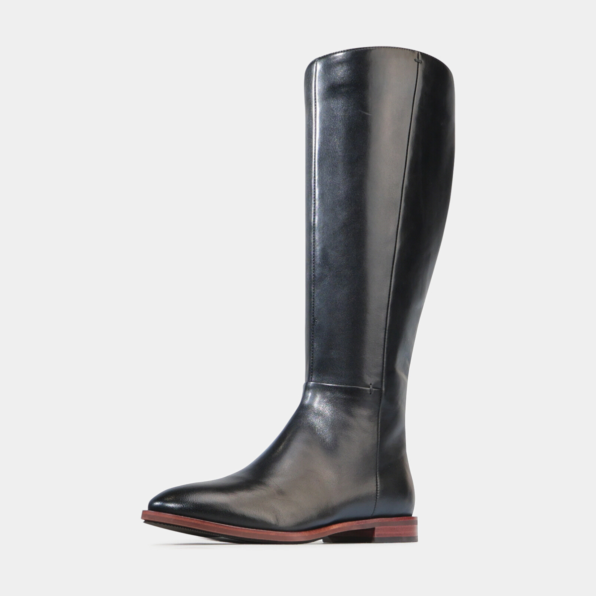 Pheodora Black Leather Knee High Boots - EOS FOOTWEAR | Shouz