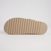 Bowers Black Leather Slides