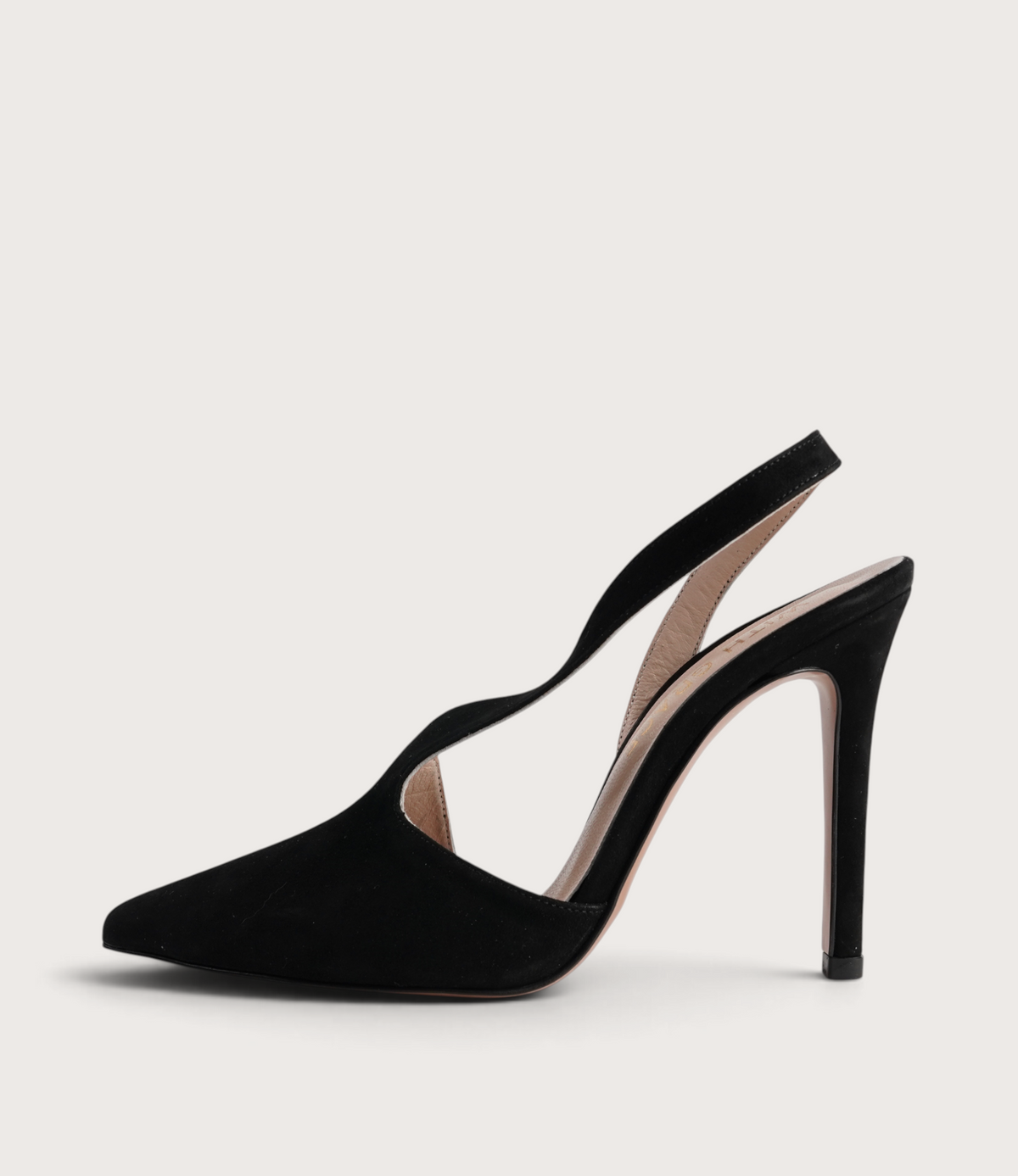 Serena Black Suede Heels