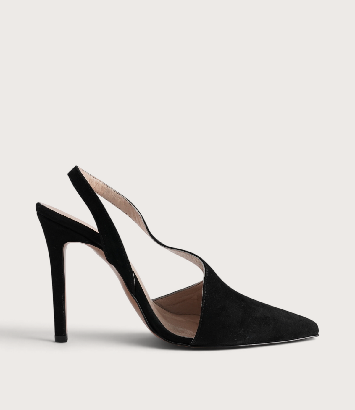 Serena Black Suede Heels