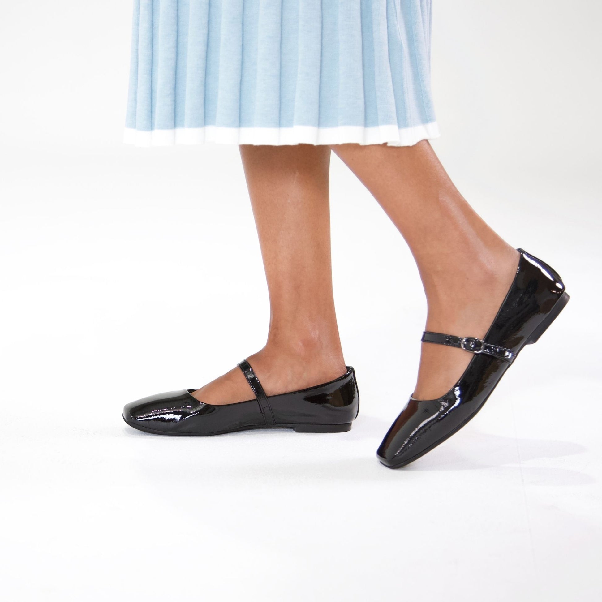 Tokena Black Patent Ballet Flats, MOLLINI - Shouz