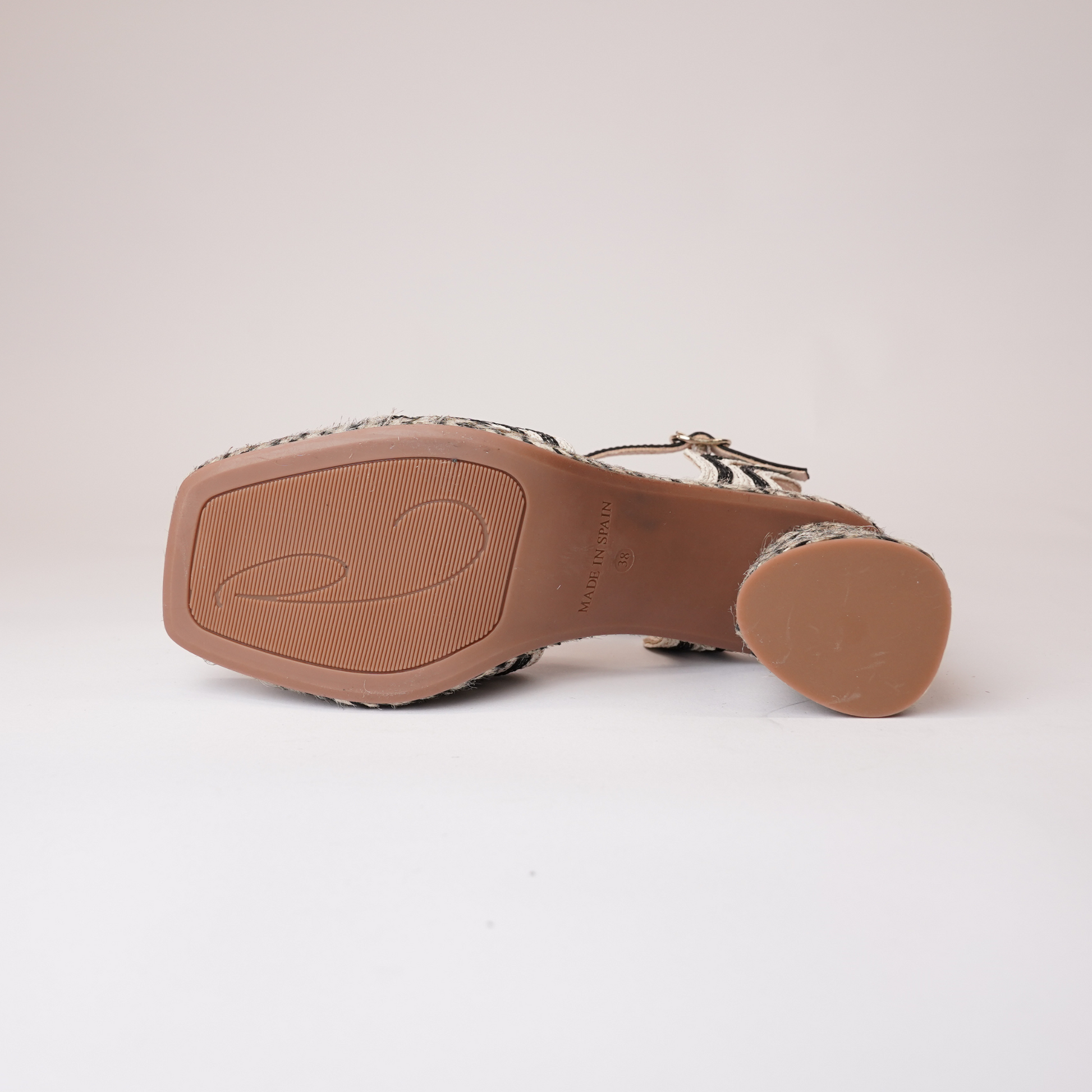 Danae Black Multi Leather Espadrille Heels