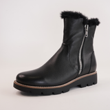 Dlinga Black/black Fur Leather Boots