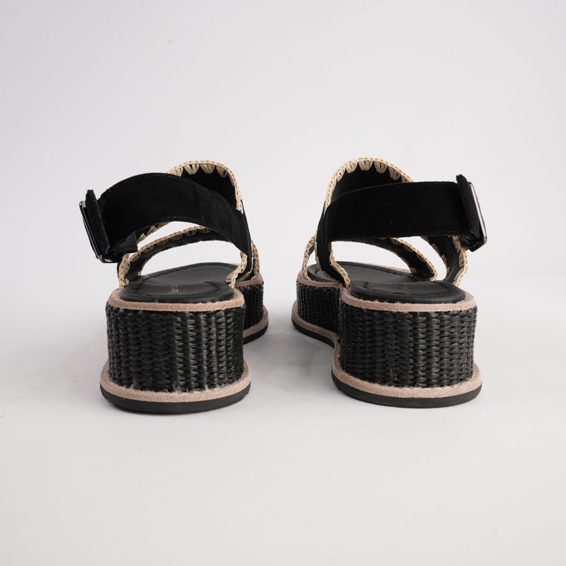 Vera Black Suede Sandals