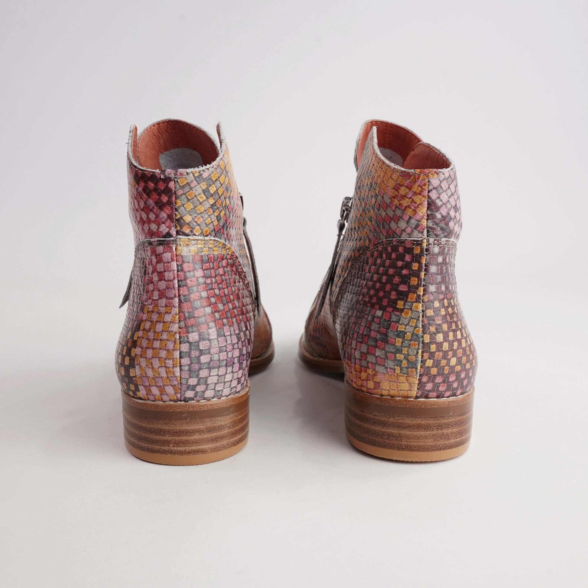 Norys Autumn Multi Leather Ankle Boots