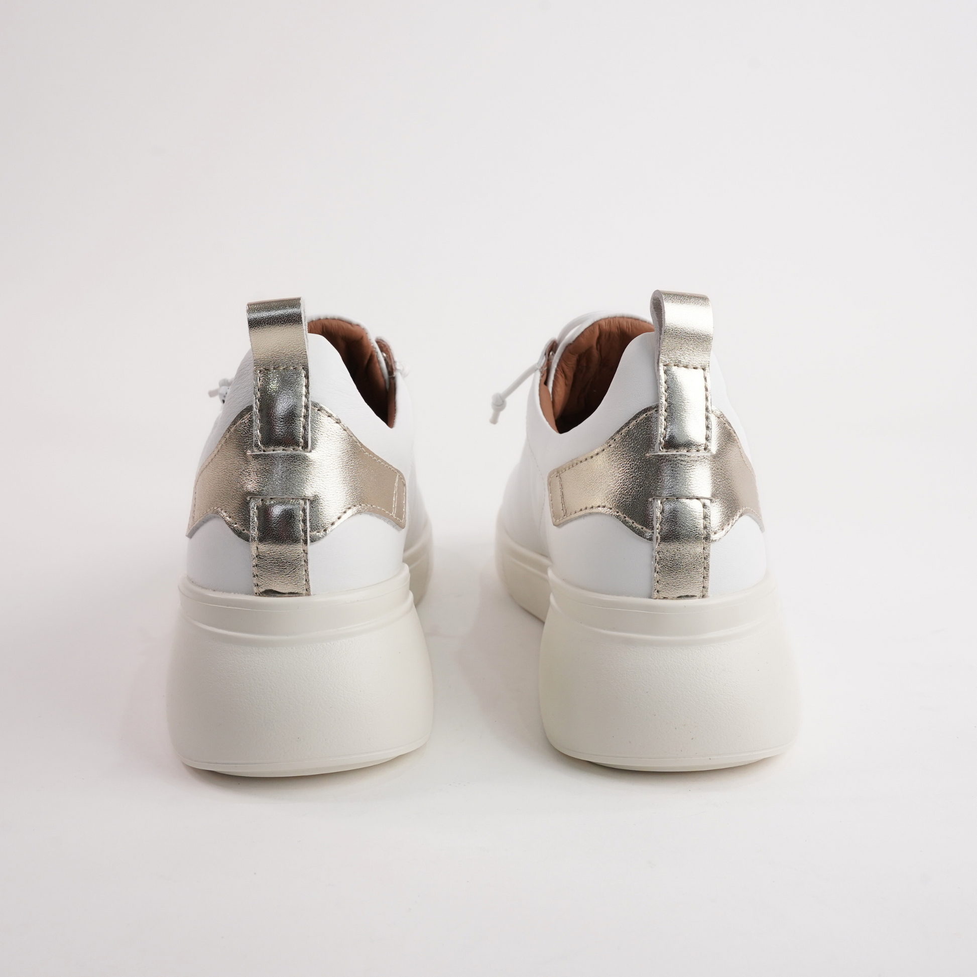 Tickler White Leather Sneakers