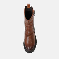 Skarlet Brandy Leather Ankle Boots, EOS FOOTWEAR - Shouz