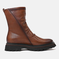 Skarlet Brandy Leather Ankle Boots, EOS FOOTWEAR - Shouz