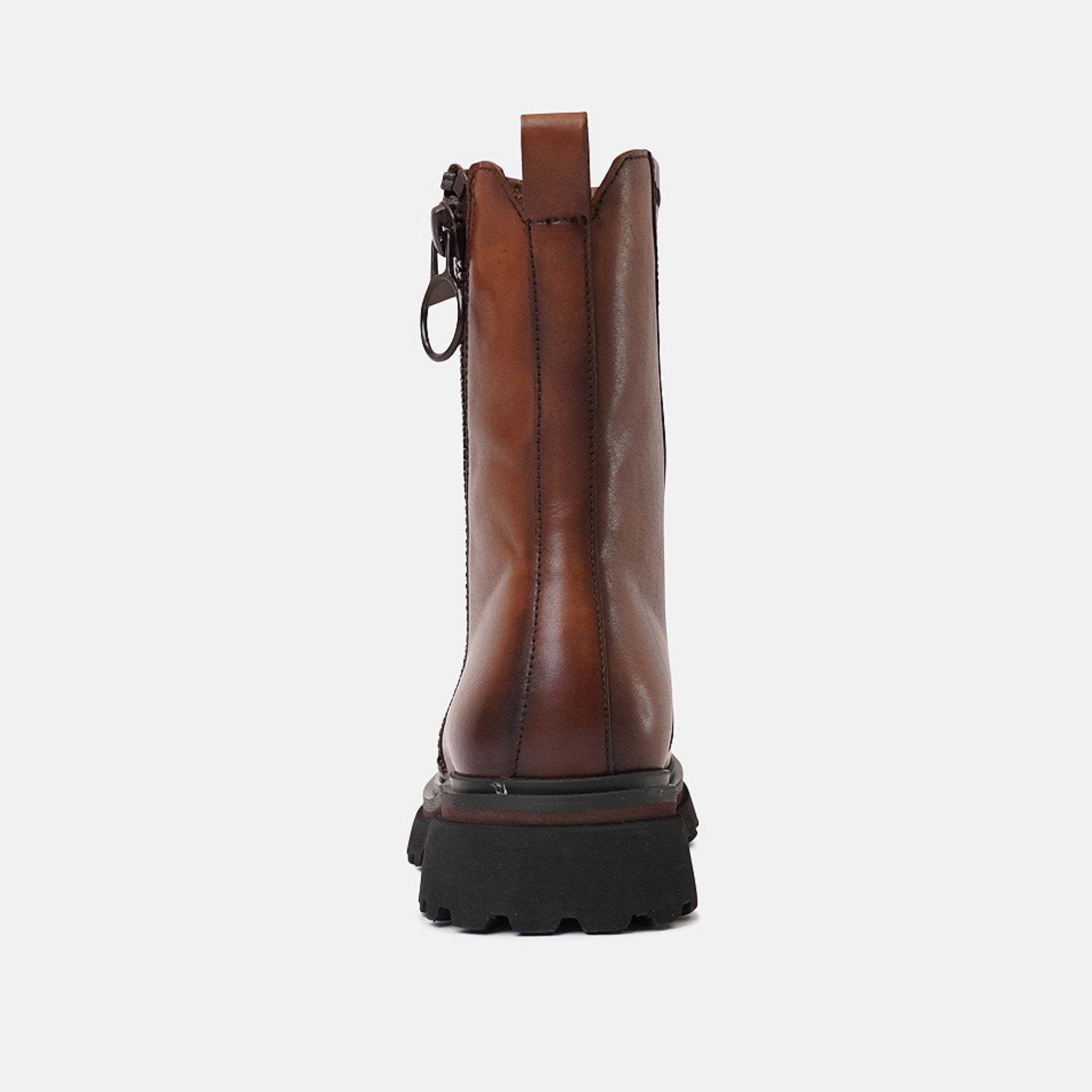 Skarlet Brandy Leather Ankle Boots, EOS FOOTWEAR - Shouz