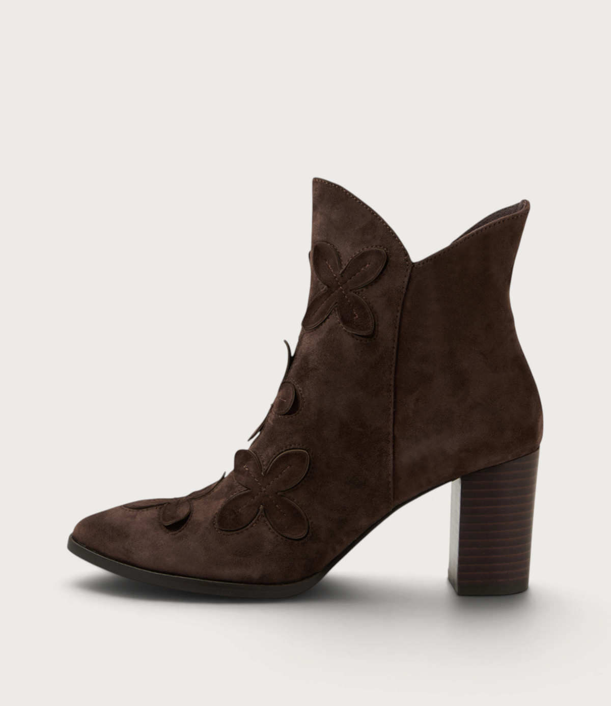 Alderte Choc Suede/ Choc Heel Ankle Boots