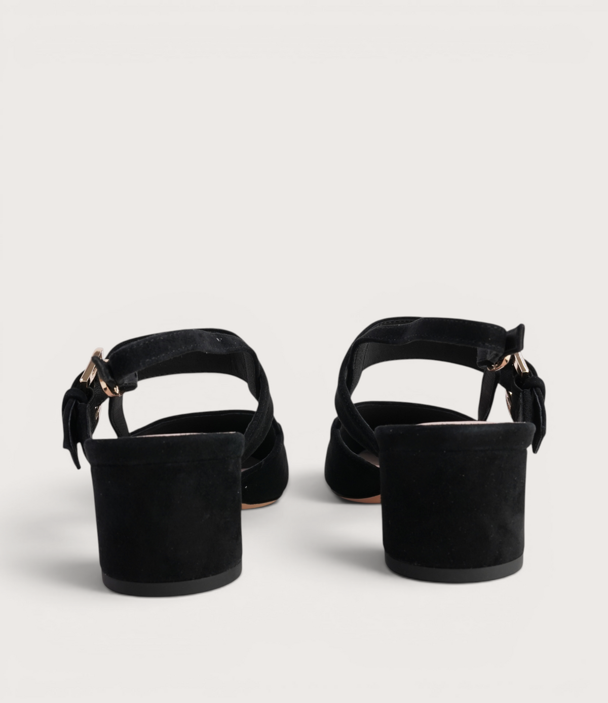 Asten Black Suede Heels