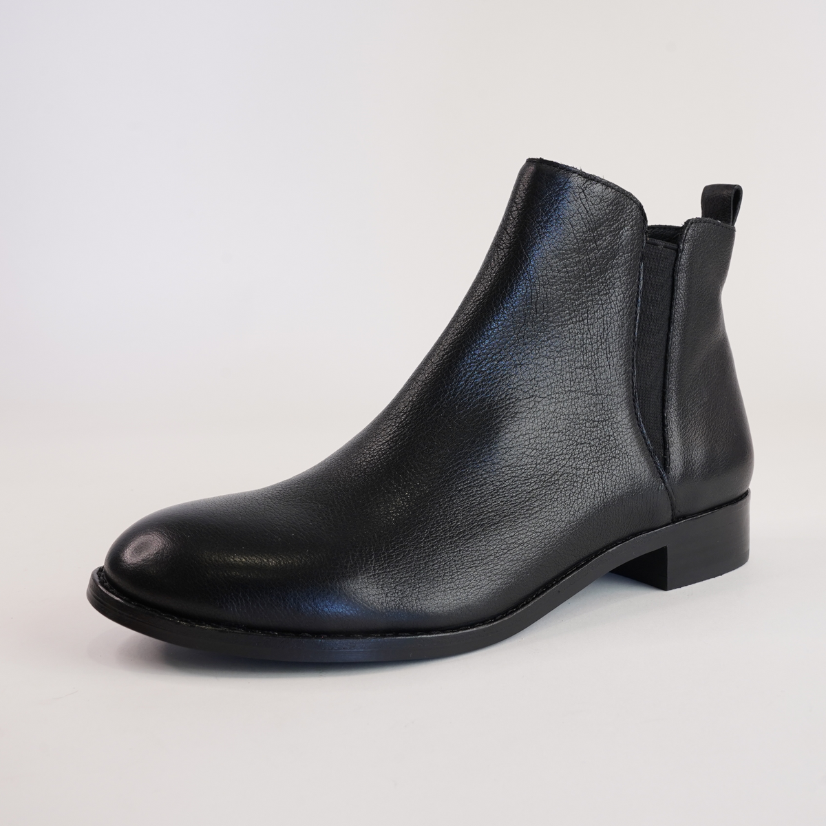 Nakta Black Leather/ Black Heel Ankle Boots - DJANGO AND JULIETTE | Shouz