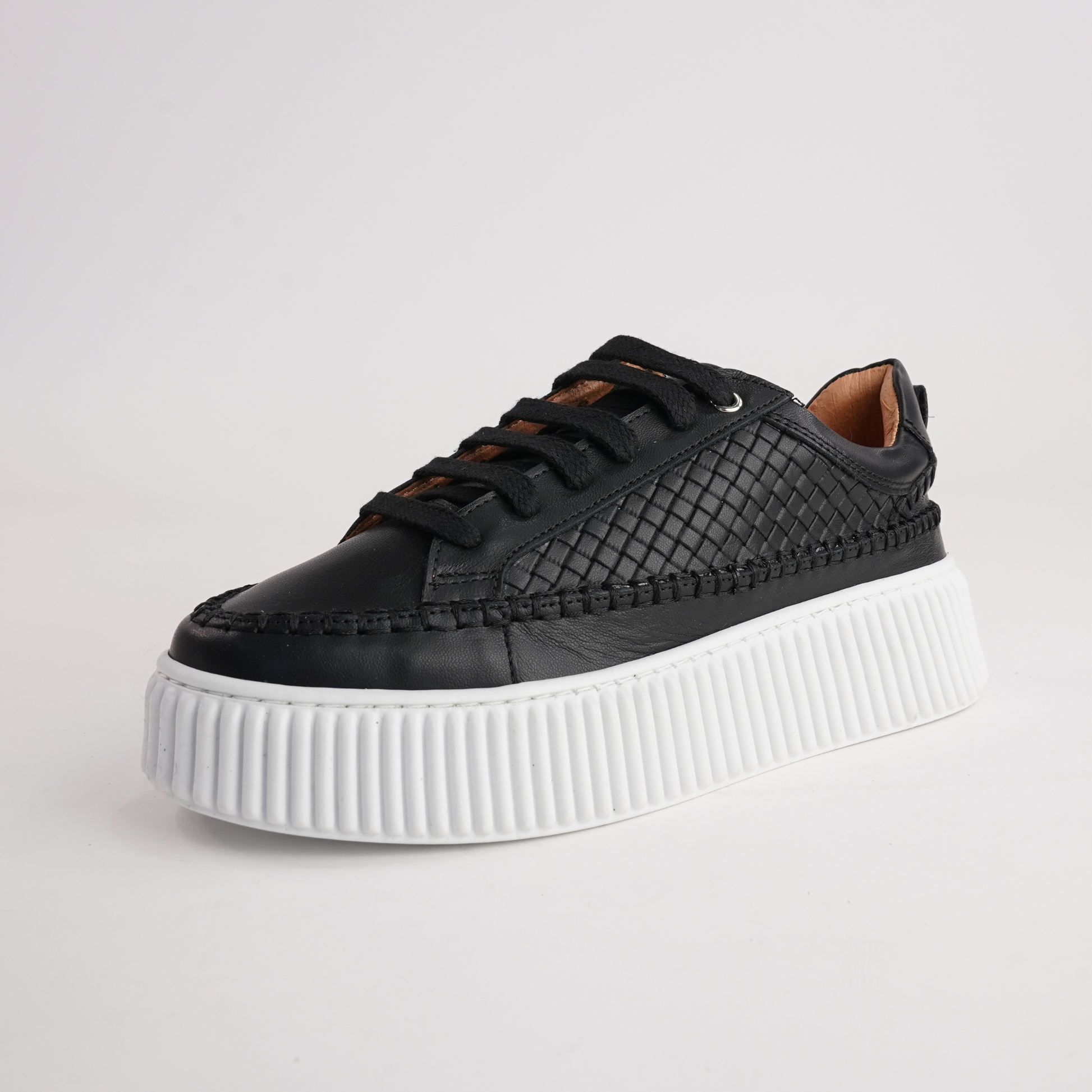 Bowler Black Leather Sneakers