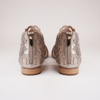 Pietro Champagne Metallic Leather Sandals