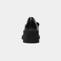 Zoey Black Patent Leather Heeled Loafers