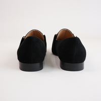 Paydie Black Suede Leather Loafers