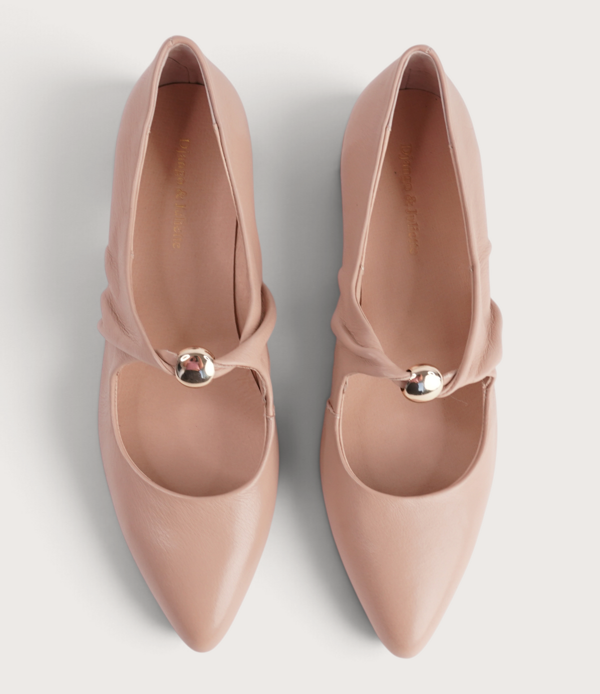 Estrela Cappuccino Leather Flats - DJANGO AND JULIETTE | Shouz