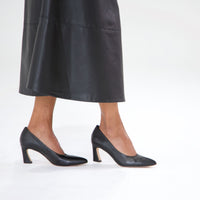 Charli Black Leather Heels, MOLLINI - Shouz