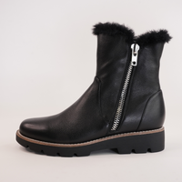 Dlinga Black/black Fur Leather Boots