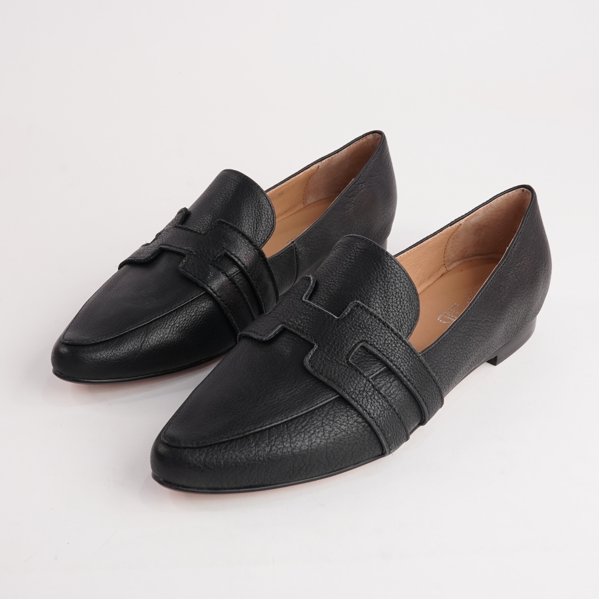 Salti Black Leather Loafers