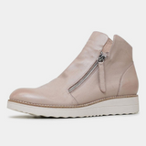 Ohmy Cafe Leather Ankle Boots
