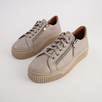 Bonnie Dark Stone Leather Sneakers