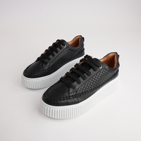 Bowler Black Leather Sneakers