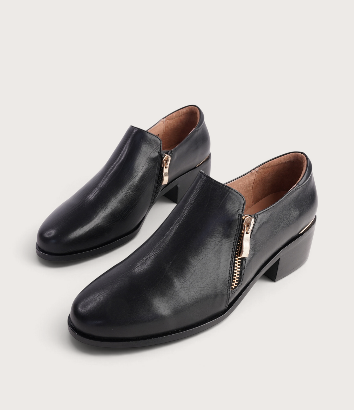 Dartmouth Black/ Black Leather Ankle Boots