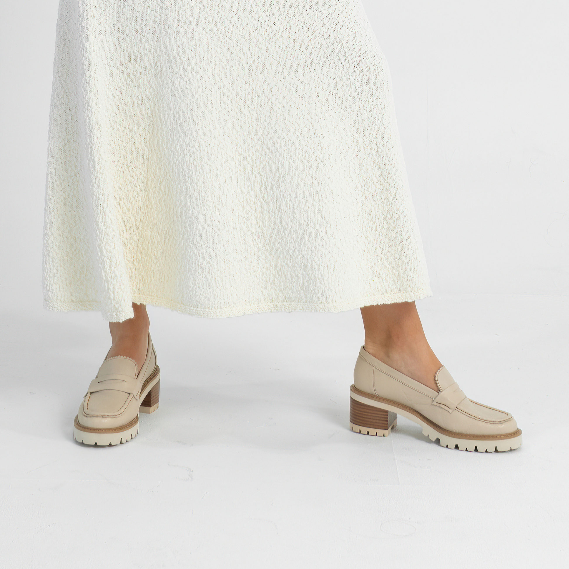 Merrel Vanilla Leather Heeled Loafers