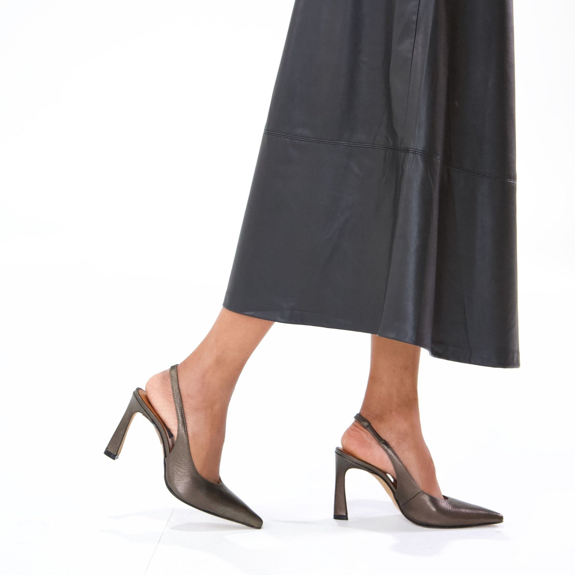 Ag-23543 Black Leather Heels, NEO - Shouz