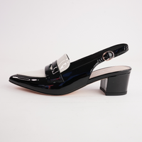 Aidayo Black Patent / Ivory Leather Heels
