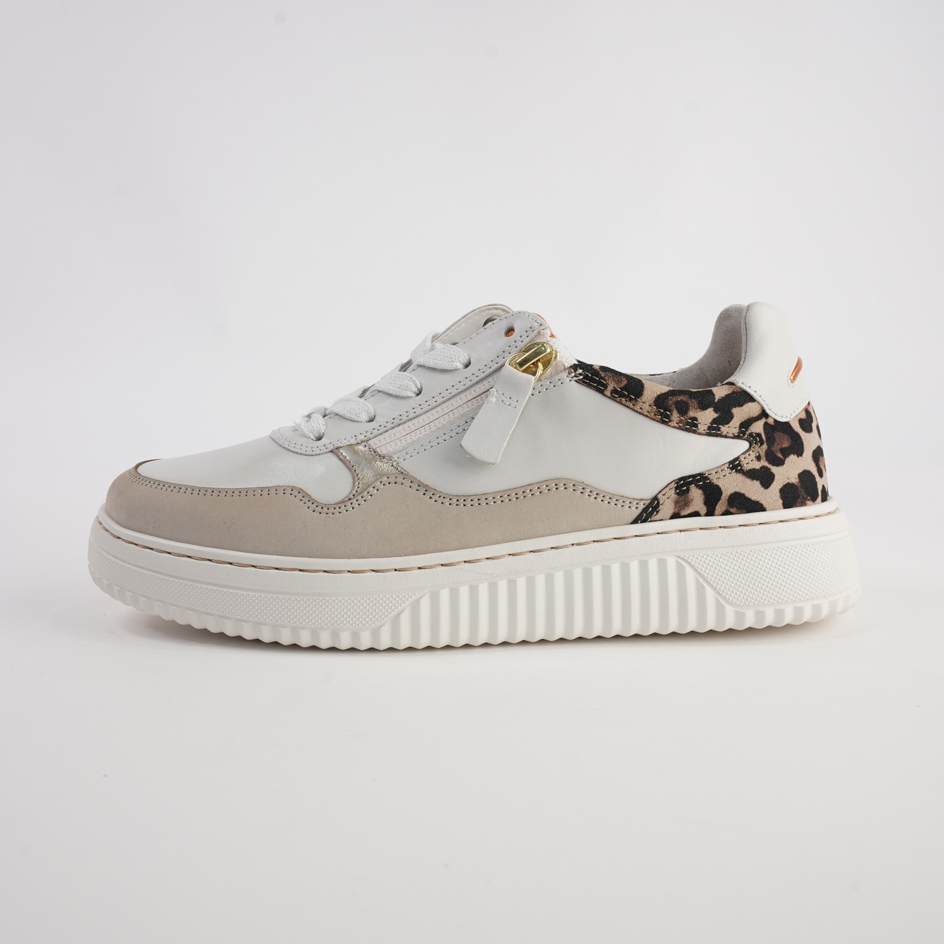 Demi Off White/ Natural Leather Sneakers