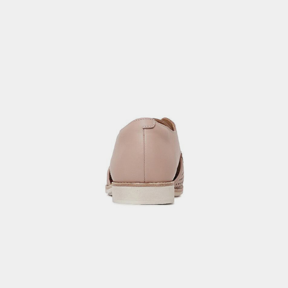 Sidecut Punch Chalk Pink Leather Lace Up Flats - ROLLIE | Shouz